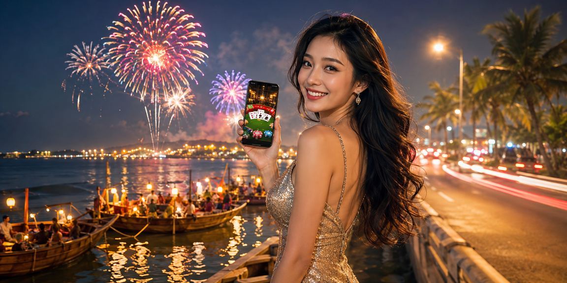 Người chơi mobile casino tại lễ hội Phan Thiết – trải nghiệm game trực tuyến sống động